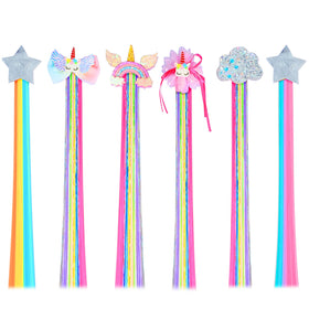 Little World front packaging showing six rainbow hair clips and gift-ready presentation