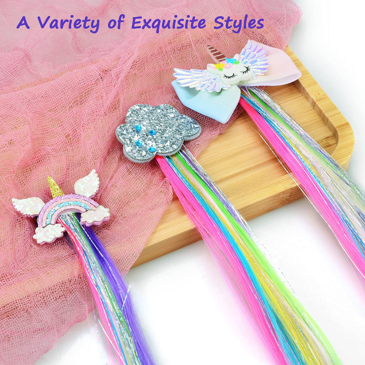 Little World clip worn in toddler ponytail demonstrating comfortable hold during play