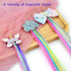 Little World clip worn in toddler ponytail demonstrating comfortable hold during play
