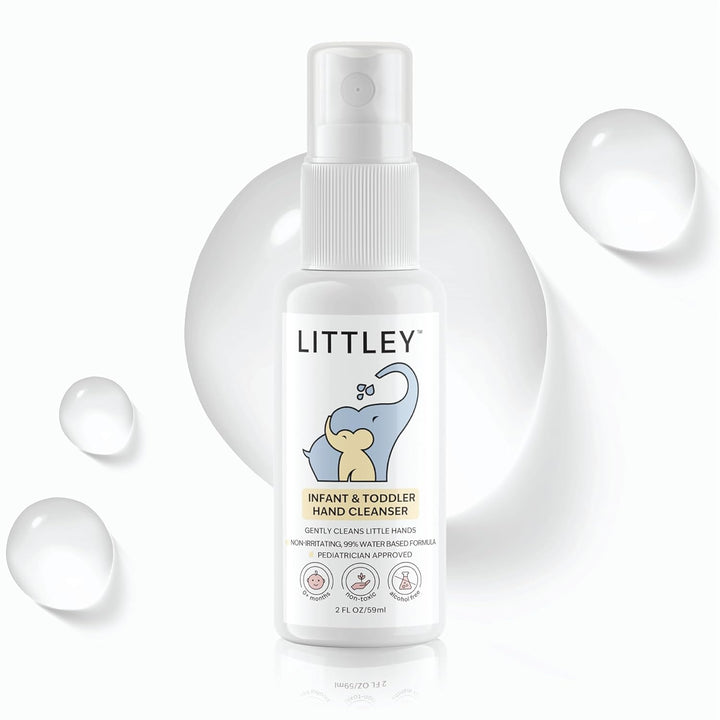 LITTLEY front packaging showing compact 2 oz bottle and benefits