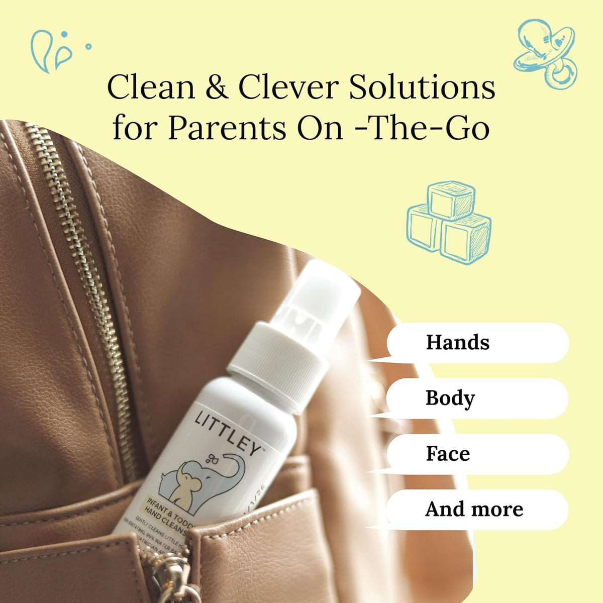 LITTLEY product label showing HOCl formula and ingredient clarity