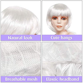LIULIUBTY nine fluorescent wigs laid out illustrating color variety for group themes