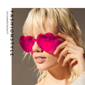 LIULIUBTY styled with heart sunglasses accessory adding playful fashion detail