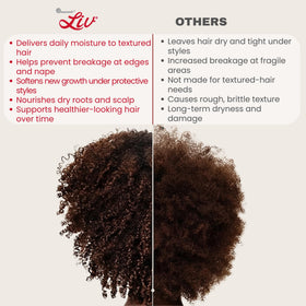 LIV stylist applying on braids highlighting protective-style hydration benefits