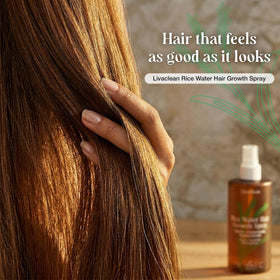 LivaClean before and after visual indicating stronger-looking, fuller hair