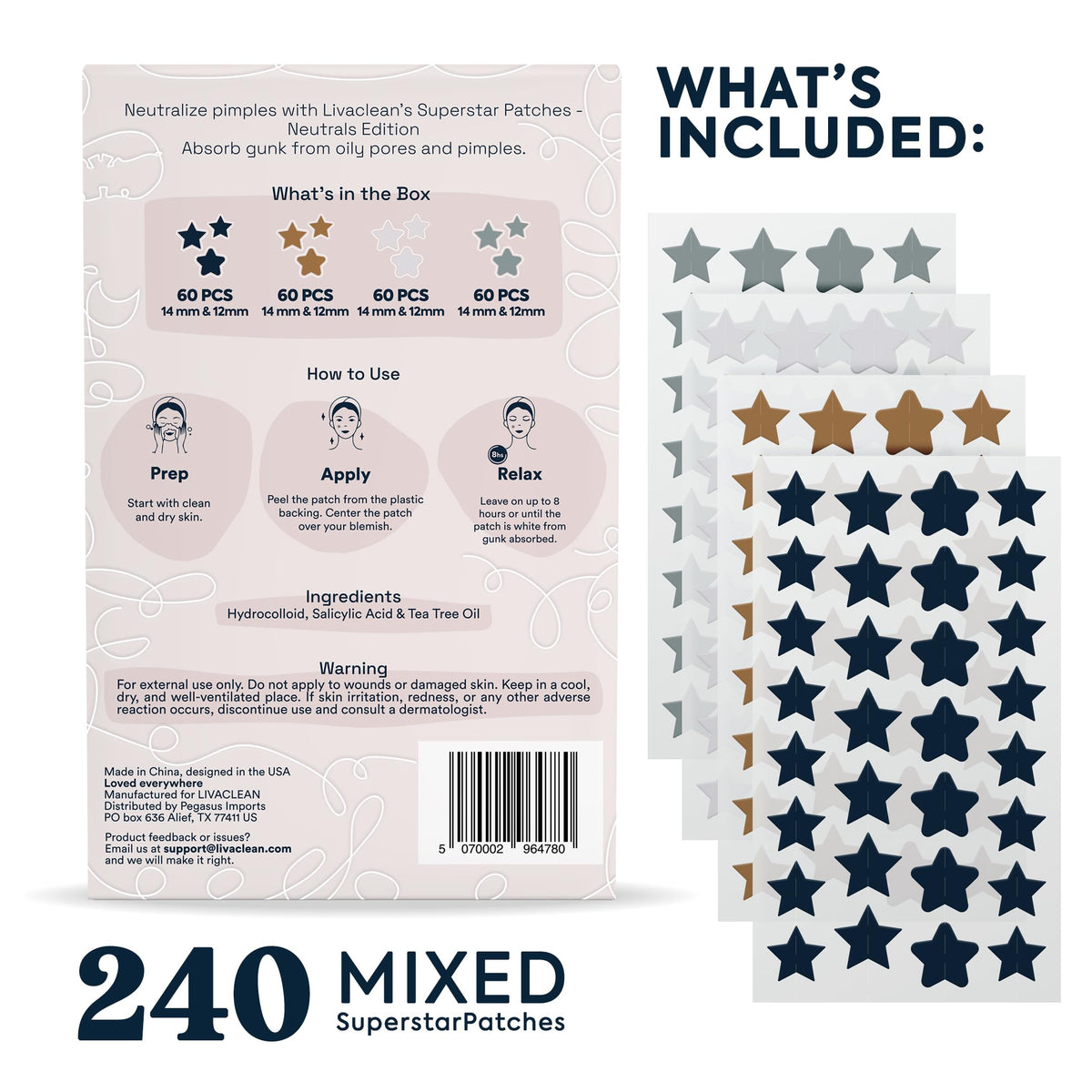 LivaClean close-up of star patch texture highlighting thin hydrocolloid benefit