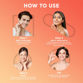LivaClean translucent daytime patch on facial skin for discreet wear