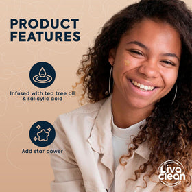 LivaClean four neutral colored patches array blending with skin benefit