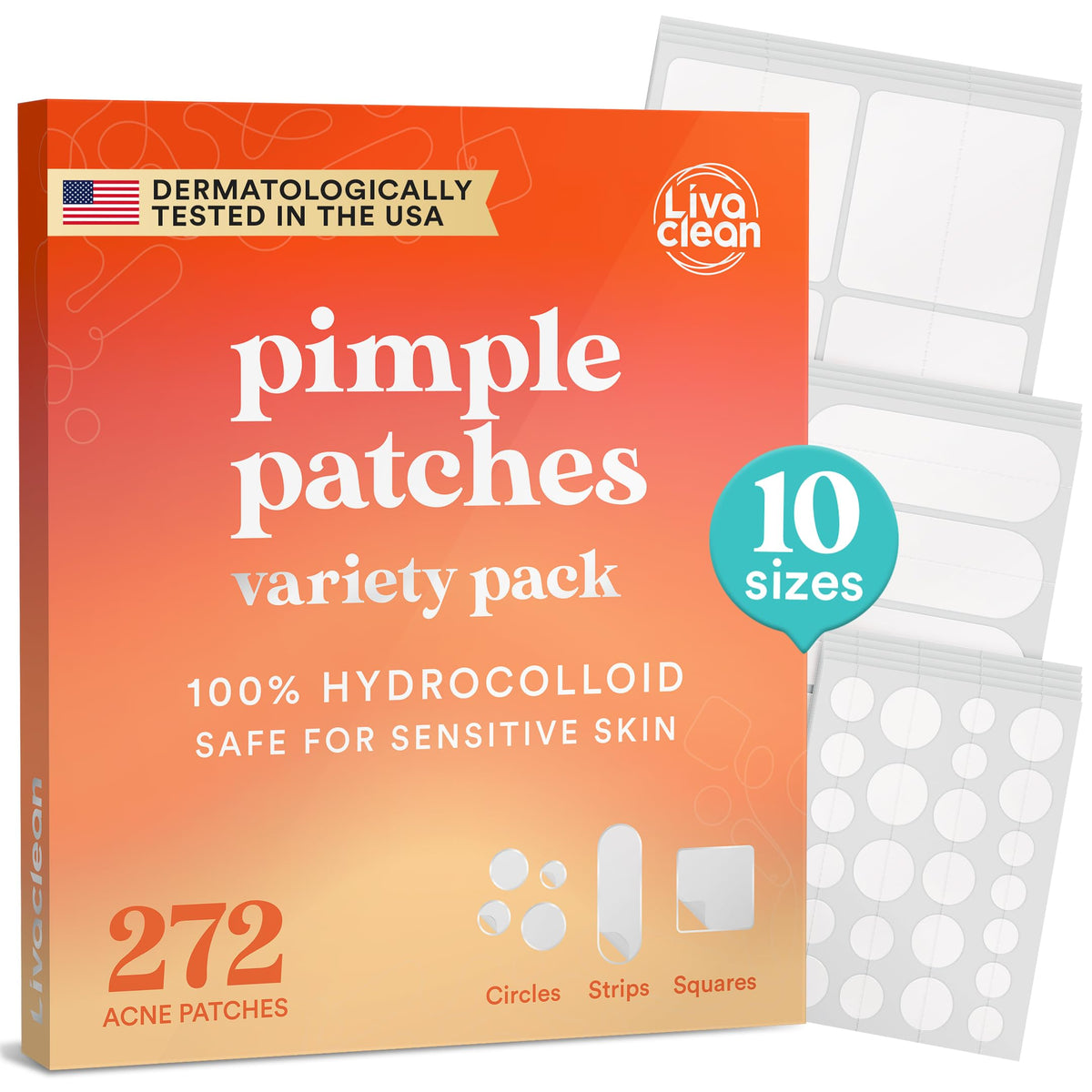 LivaClean front packaging showing 272-count value pack and variety