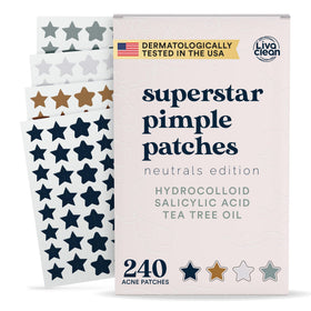LivaClean front packaging showing 240 count and star patches benefit quick access