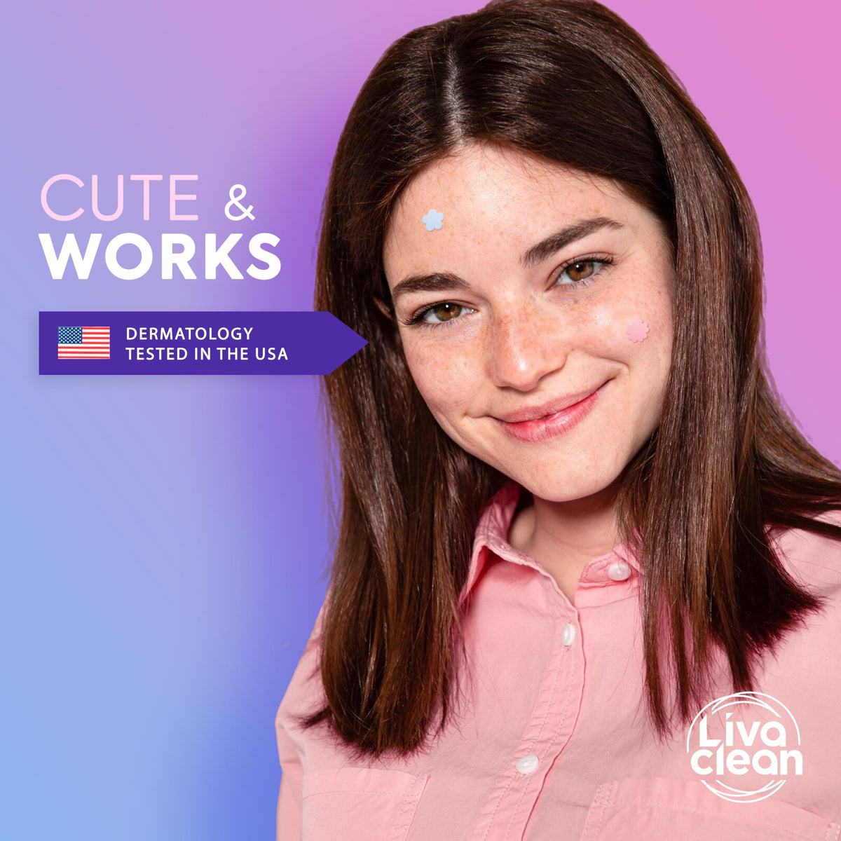 LivaClean label highlighting salicylic acid and tea tree for gentle spot support