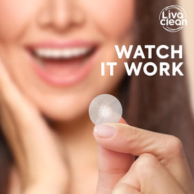 LivaClean lifestyle image on bathroom vanity for convenient everyday use