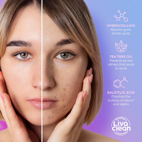 LivaClean patches on bedside table in nighttime routine supporting overnight healing