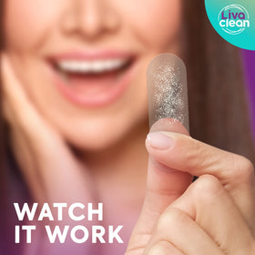 LivaClean patch worn overnight on face in bedside lifestyle scene for discreet care