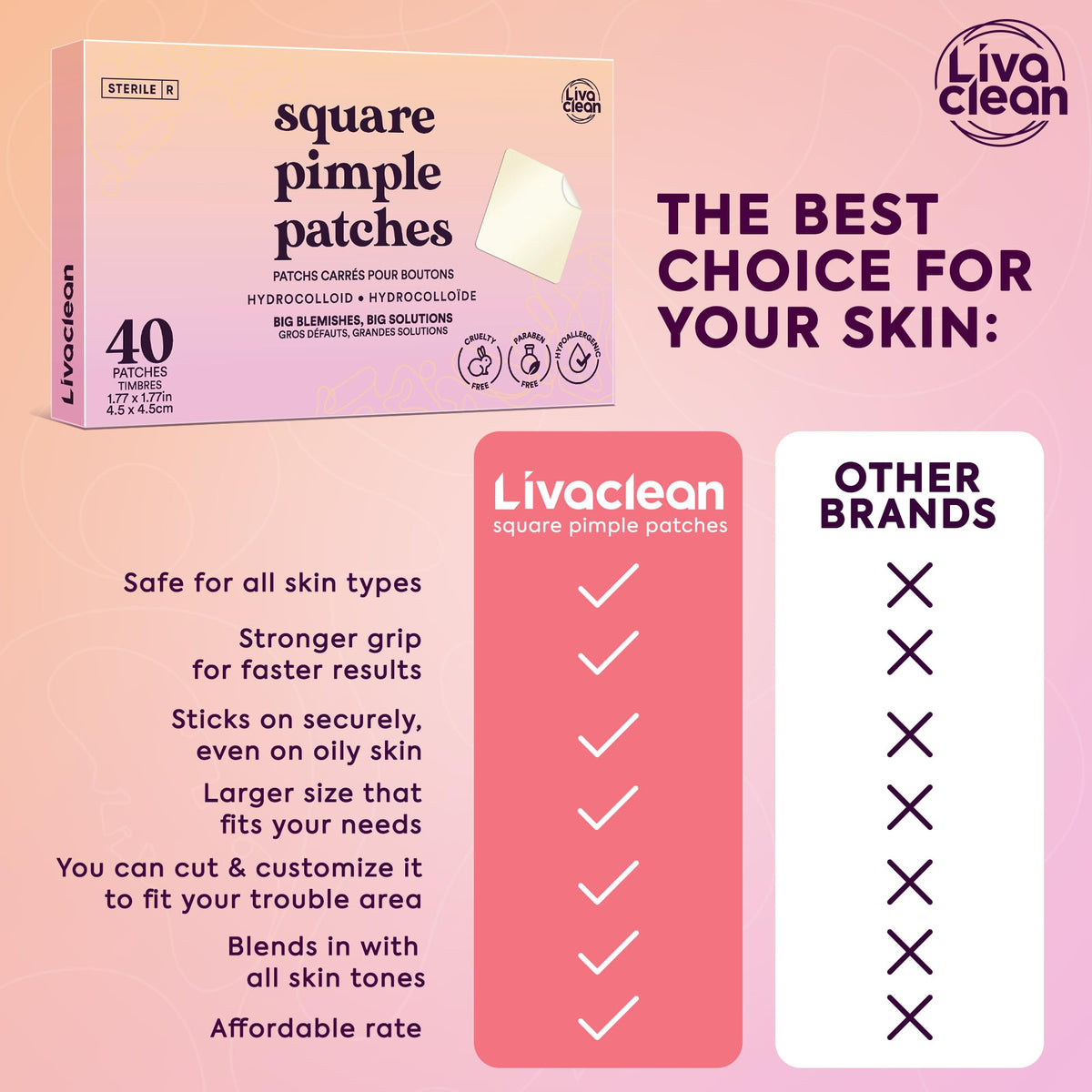 LivaClean box open to display 40-count pack for value and convenience