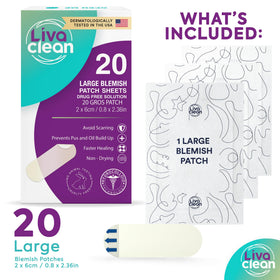 LivaClean close-up texture of patch highlighting absorbent hydrocolloid surface