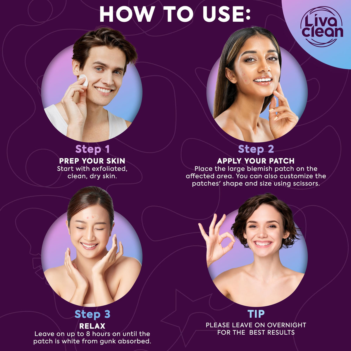 LivaClean patch in hand demonstrating large size and coverage benefit