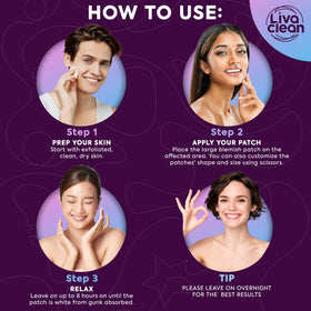 LivaClean patch in hand demonstrating large size and coverage benefit