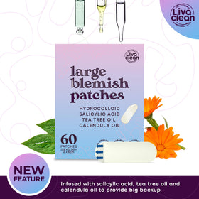 LivaClean patch on chin under makeup for invisible daytime coverage