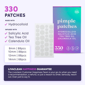LivaClean close-up of hydrocolloid patch texture highlighting absorption