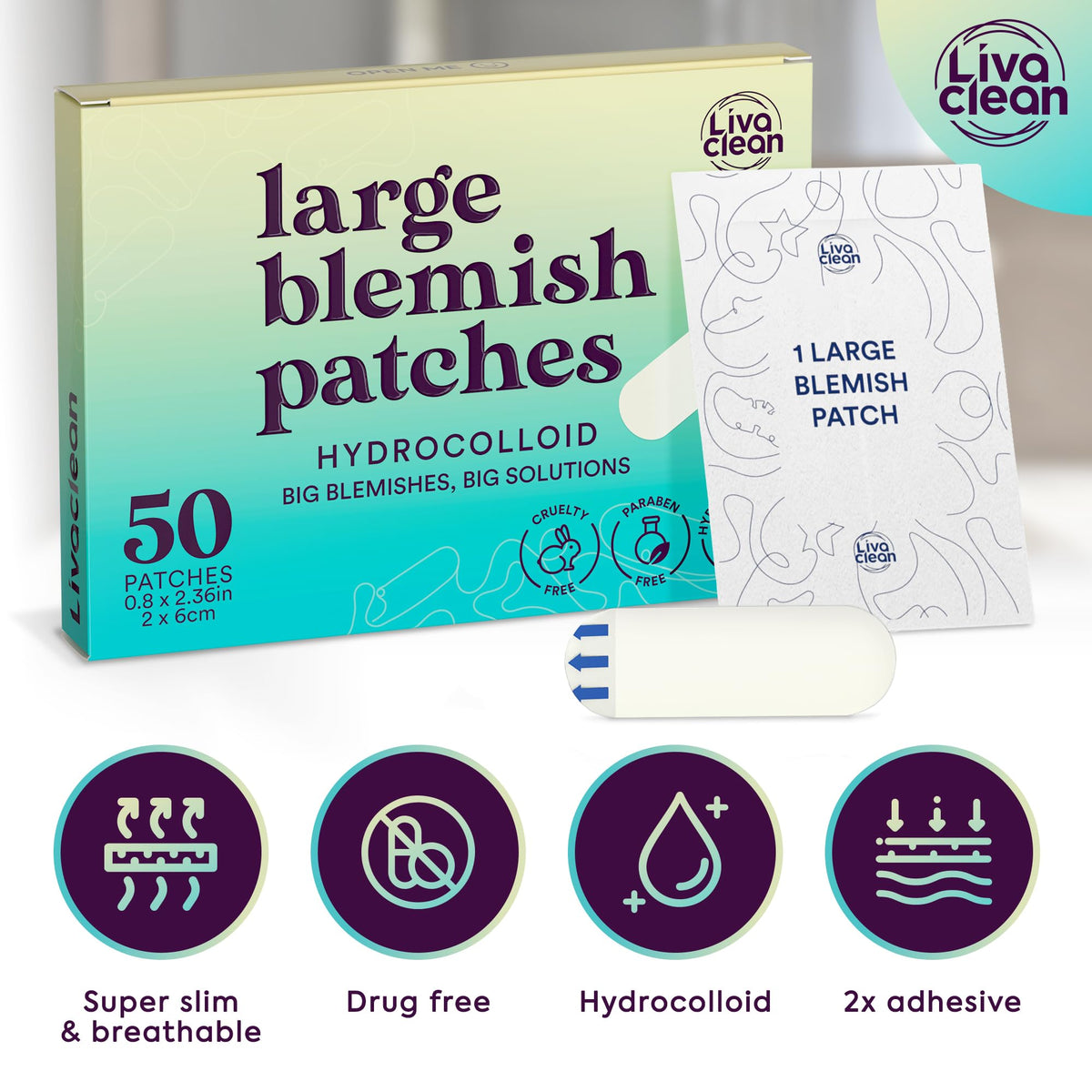 LivaClean saturated patch after use showing fluid absorption and reduced swelling