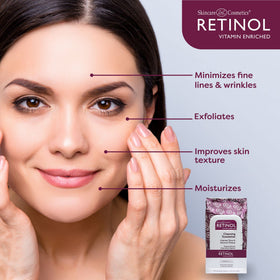 Removing eye makeup with LIVAURA wipe showing effective waterproof makeup lift