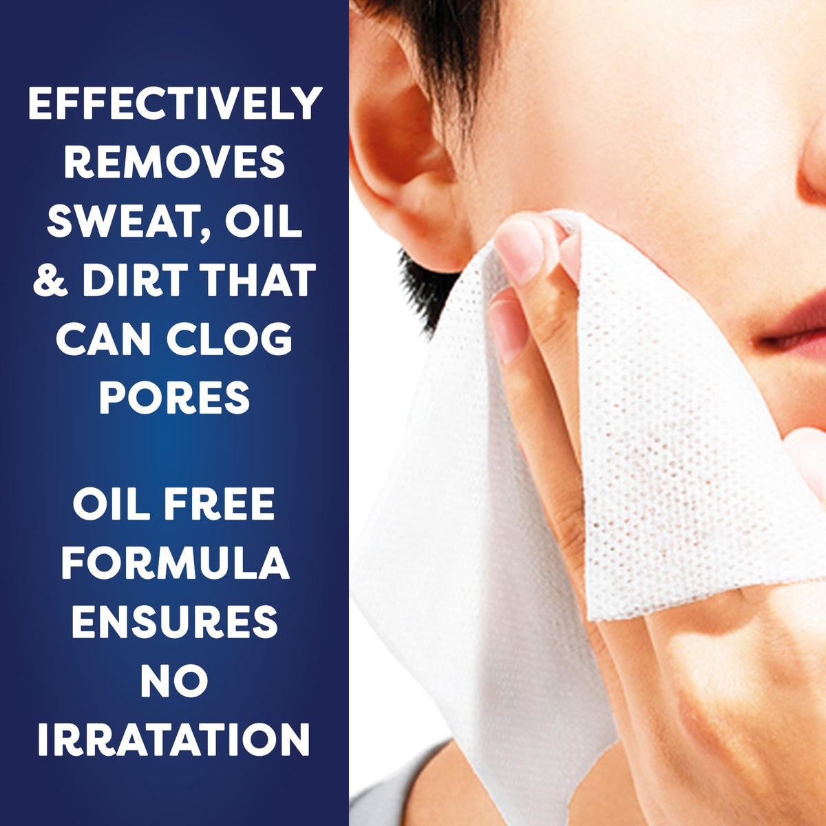 Retinol LIVAURA wipe used on neck and shoulder to refresh after workout