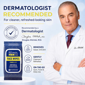 LIVAURA wipe cleansing neck and hands demonstrating full-coverage use