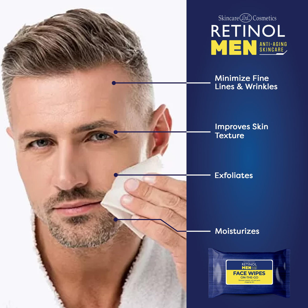 Retinol LIVAURA wipe close-up texture showing soft fiber and moisture retention