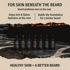 Live Bearded label close-up highlighting natural ingredient list and clarity