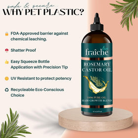 Live Fraiche label ingredient list showing pure castor and rosemary oils