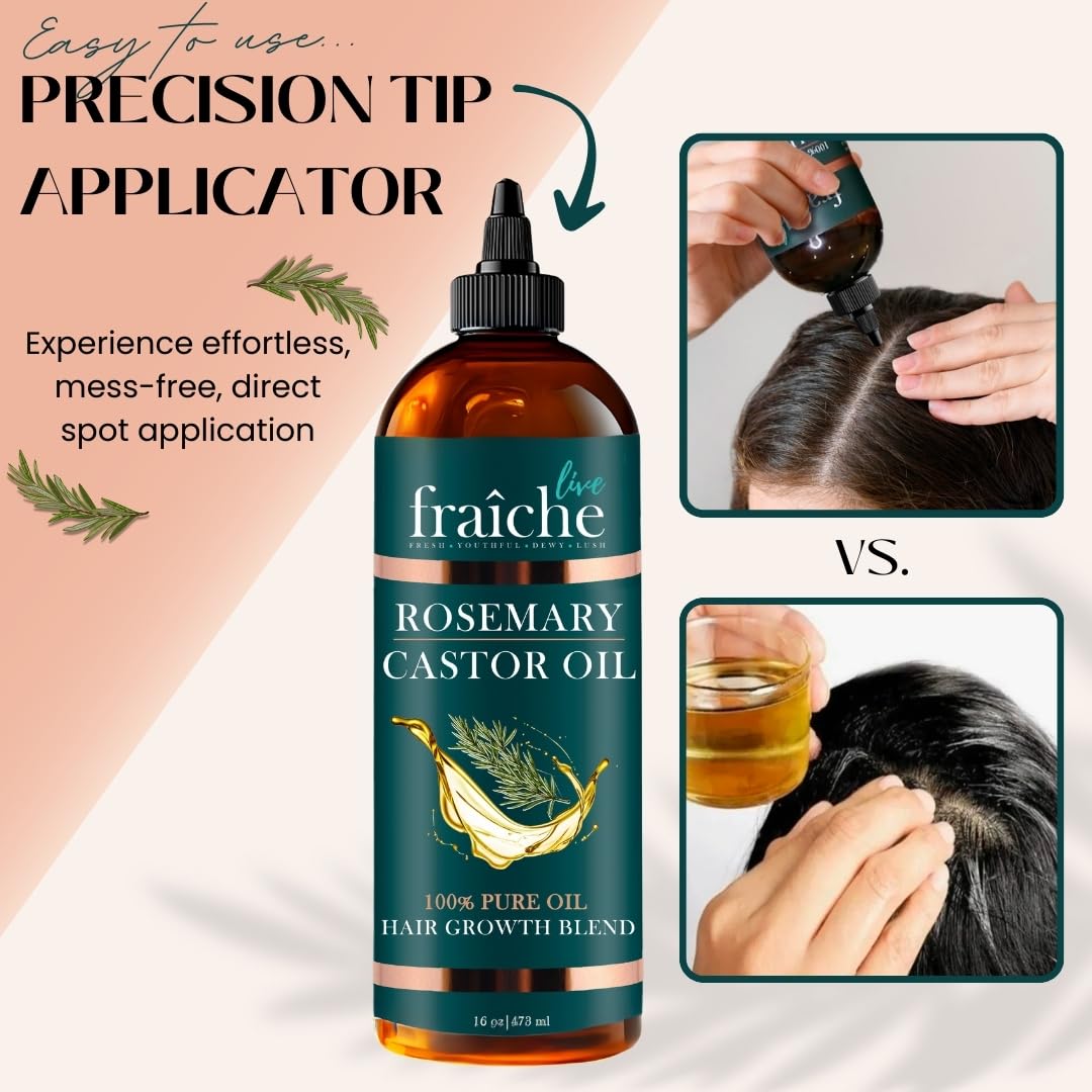Live Fraiche scalp application demo showing targeted use and improved scalp care