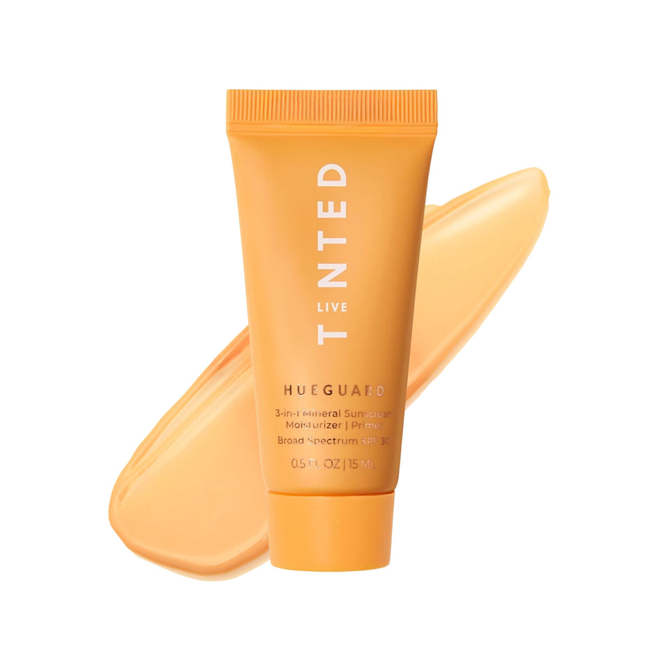 Live Tinted Hueguard mini front tube shows compact SPF convenience