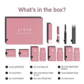 Model using LIVIA kit during application demonstrating easy DIY use