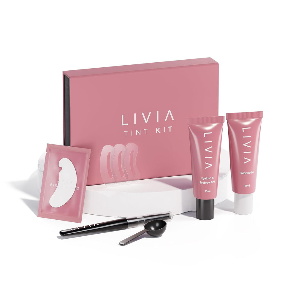 LIVIA front packaging showing kit and branding with clear benefit of salon-style results