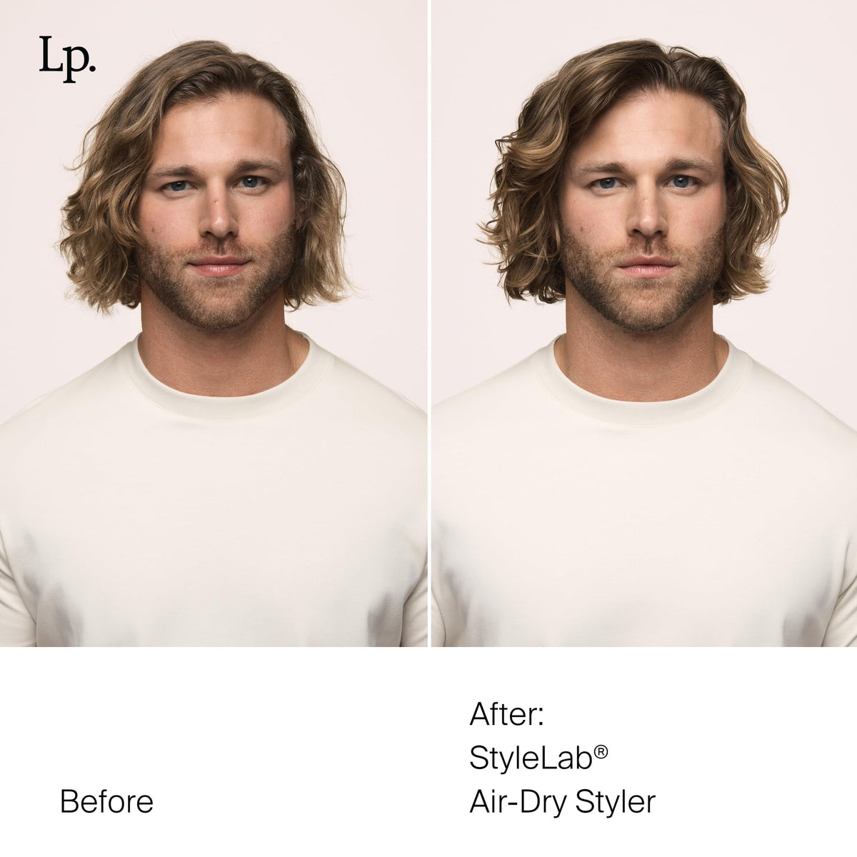 Living Proof styler cream texture on palm showing lightweight spreadable formula