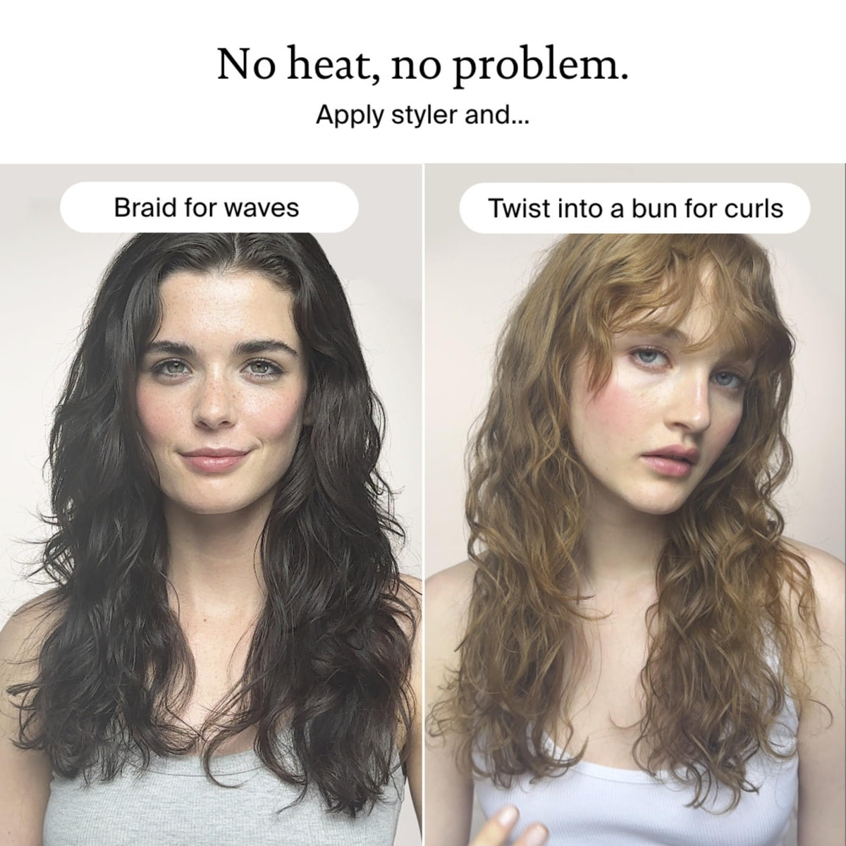 Living Proof styler finished wavy hair showcasing defined texture and reduced frizz