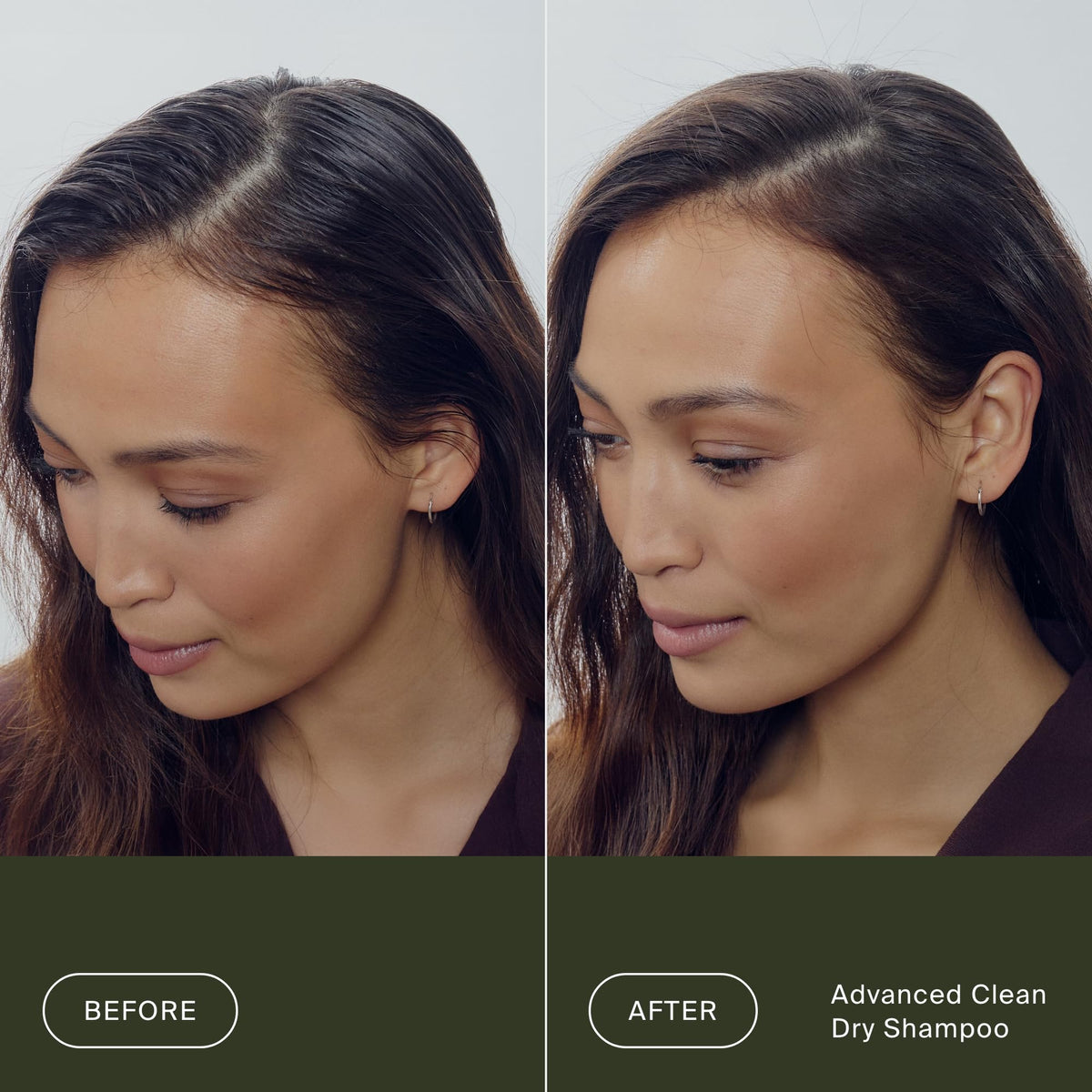 Living Proof application on scalp illustrating fast refresh and volume