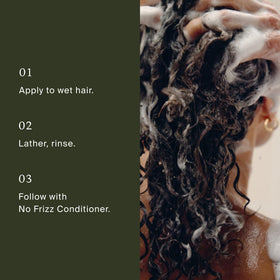 Living Proof before and after frizz control comparison showing visible smoothing benefit