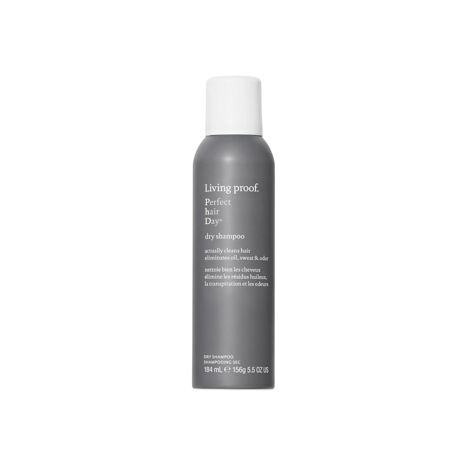Living Proof front packaging of dry shampoo showing clean design and size