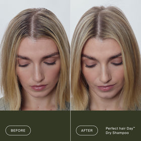 Living Proof application on scalp illustrating fast oil absorption benefit