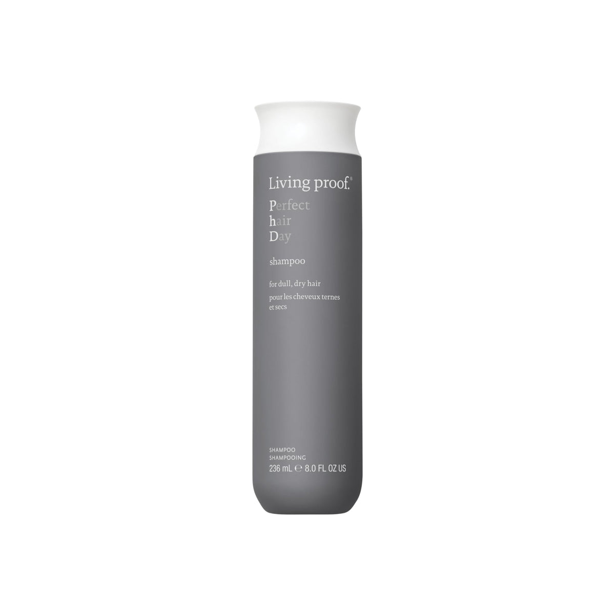 Living Proof front packaging showing product and quick benefit