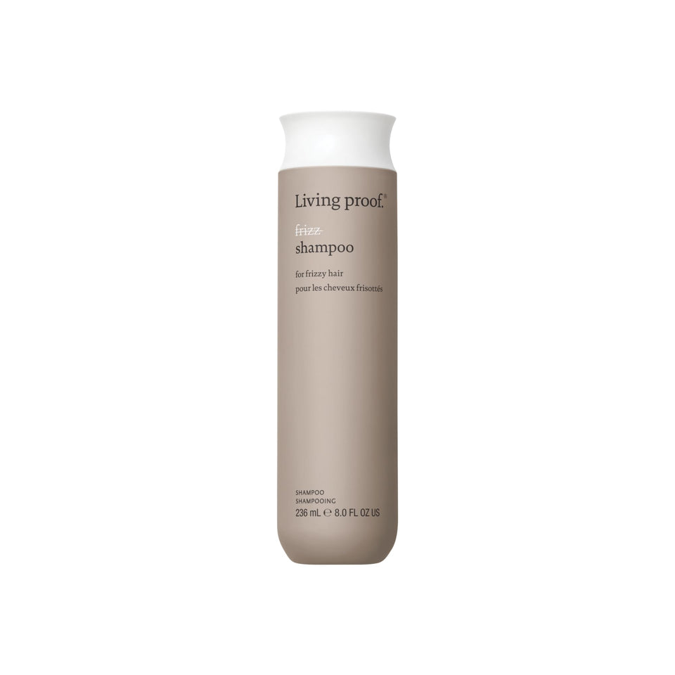 Living Proof front packaging showing label and 8 oz size, clear branding and benefit