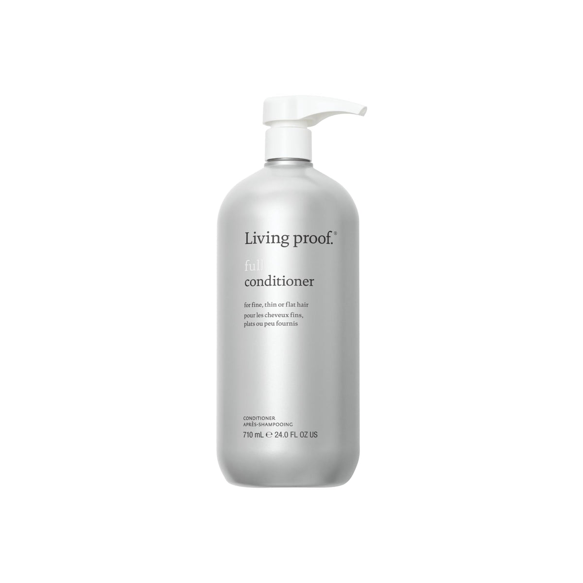 Living Proof front bottle view showing 24 oz packaging and easy dispensing benefit