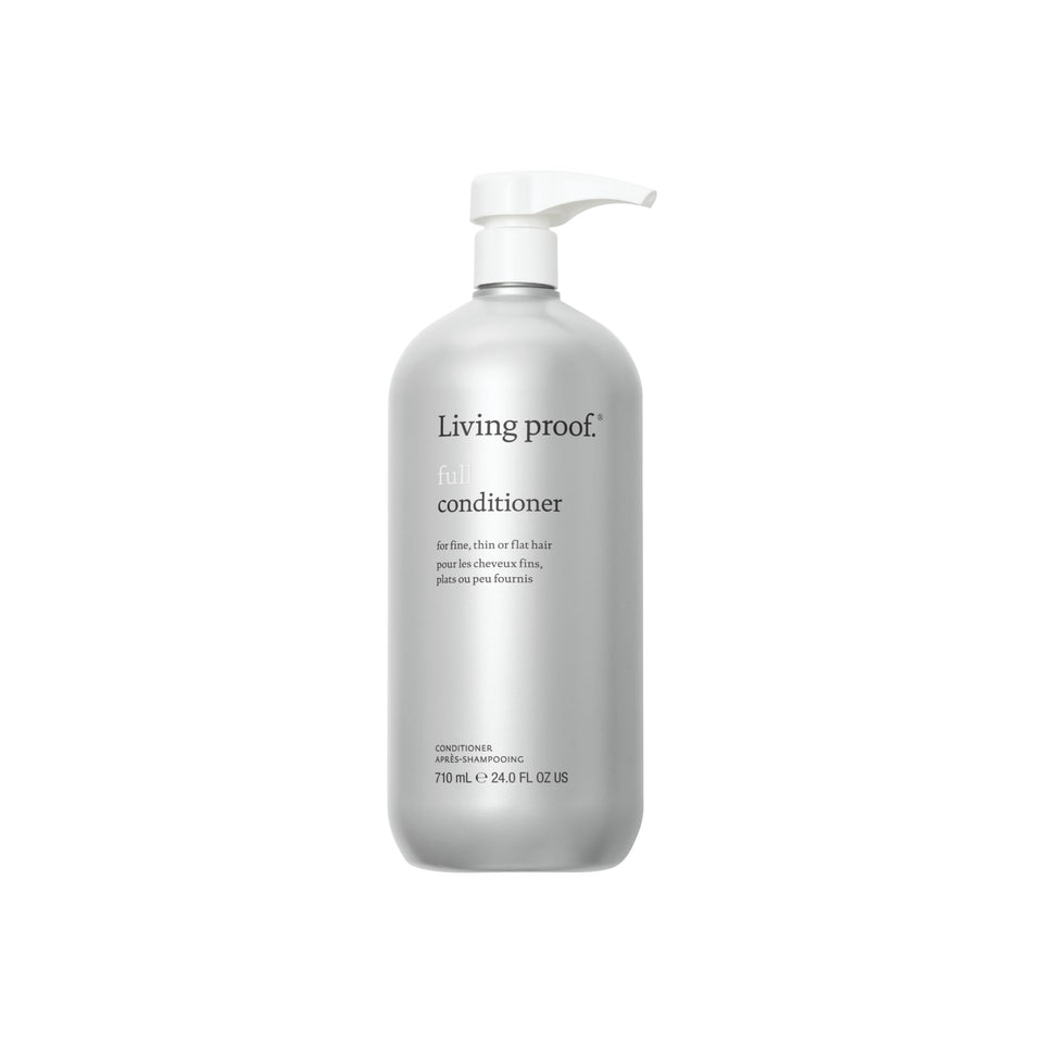 Living Proof front bottle view showing 24 oz packaging and easy dispensing benefit