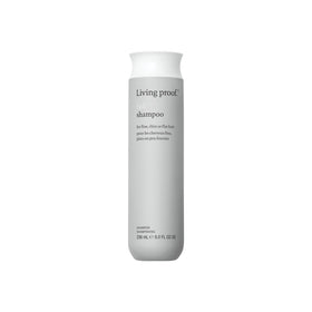 Living Proof bottle front view showing brand and volumizing benefit