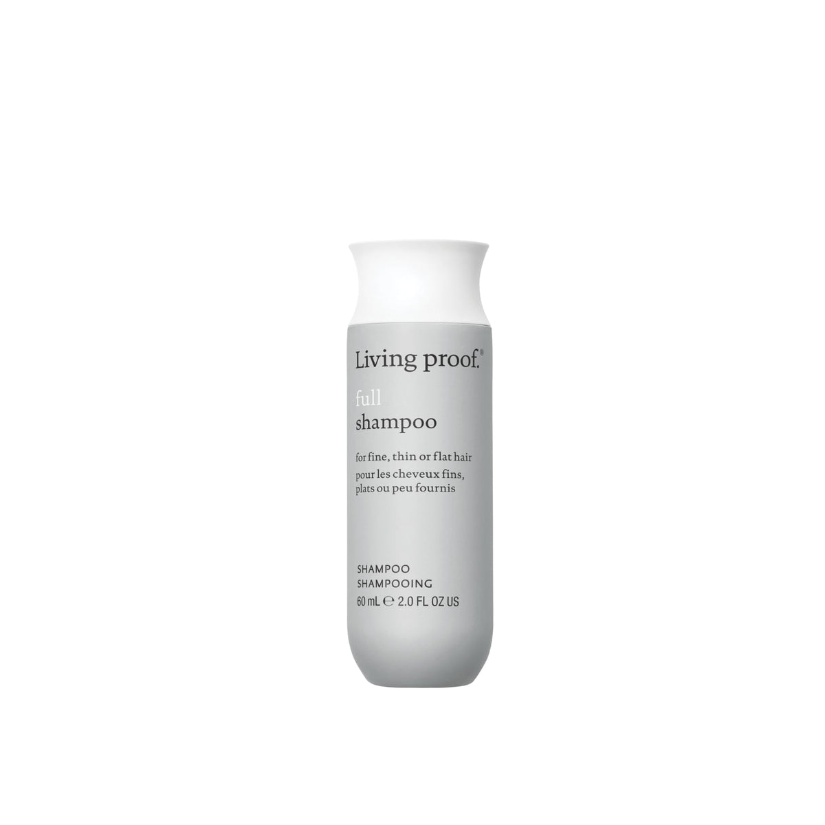 Living Proof front bottle view showing clean branding and travel size for convenience