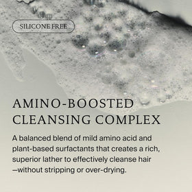 Living Proof shampoo staged in bathroom showing everyday styling benefit