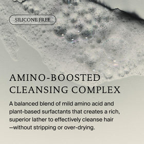 Living Proof foam texture close-up illustrating luxurious lather and gentle cleanse