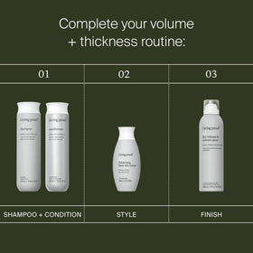 Living Proof hair detail showing enhanced shine and natural movement